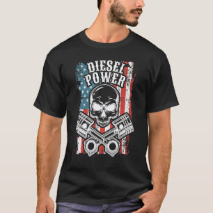 Garage Mechanics Usa Flag Diesel Power T-Shirt