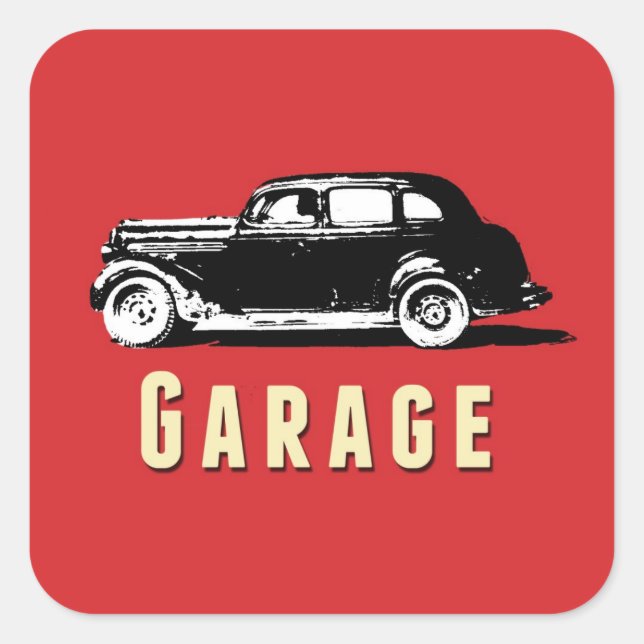 Garage Moving Box Sticker Label (Front)