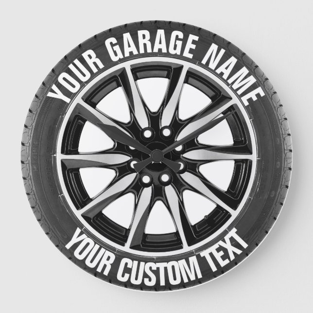 Garage Or Car Repair Owner Clock (Front)