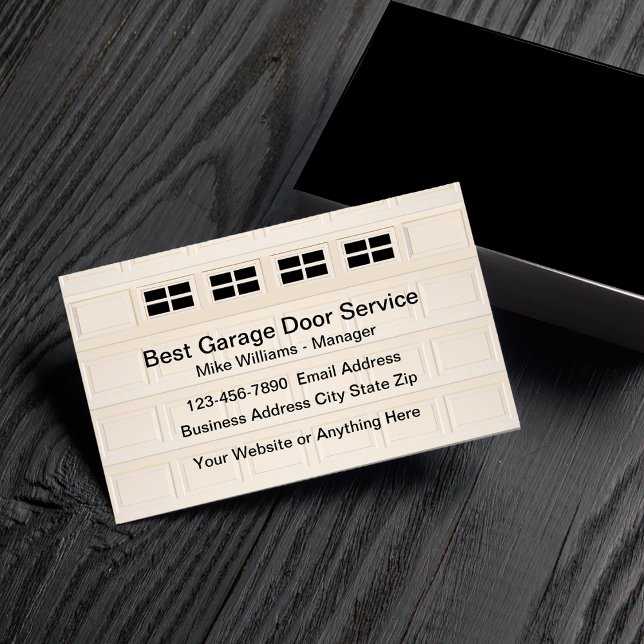 Garage Porte Services Cartes de visite simples (Créateur téléchargé)