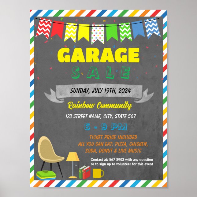 Garage Sale event template Poster (Front)