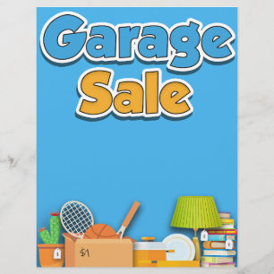 Garage Sale Flyer - 8 1/2" x 11" Template
