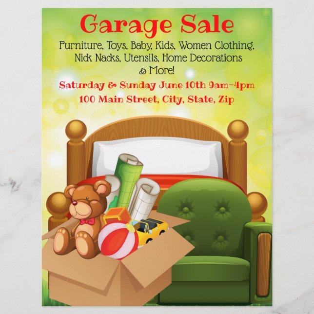 Garage Sale Promotional Flyer (Front)