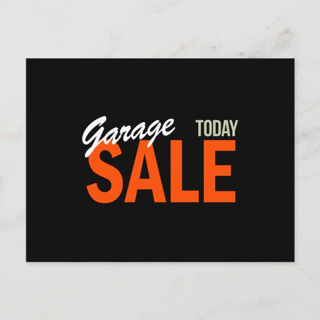 Garage Sale Today Postcard (Front)