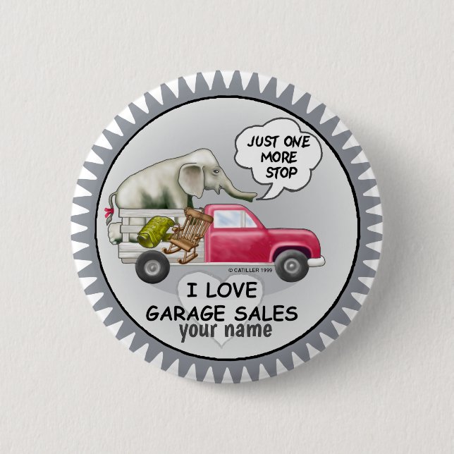 Garage Sales  2 Inch Round Button (Front)