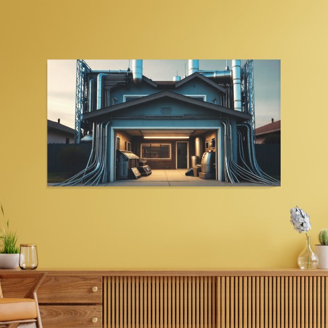 Garage Tech Upgrade canvas print (Insitu(LivingRoom))