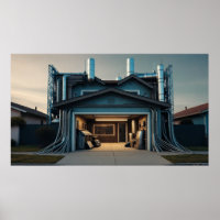 Garage Tech Upgrade matte poster