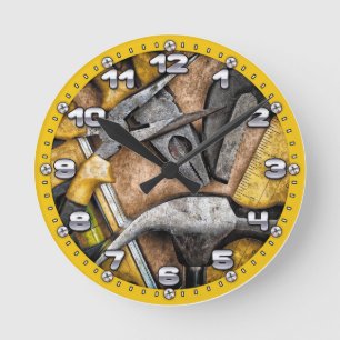 Garage Tools Man Cave Wall Clock