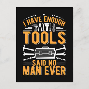 Garage Tools Mechanic Dad Craftsman Husband Postcard