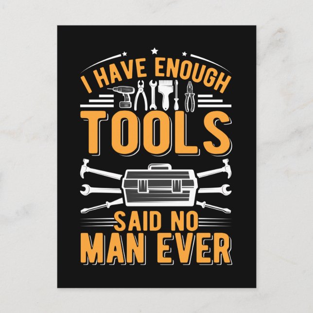 Garage Tools Mechanic Dad Craftsman Husband Postcard (Front)