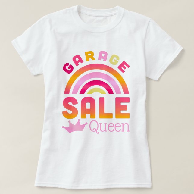 Garage Vente Queen Rainbow T-Shirt (Design devant)