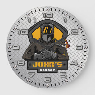 Garage Welding Personalizable Clock