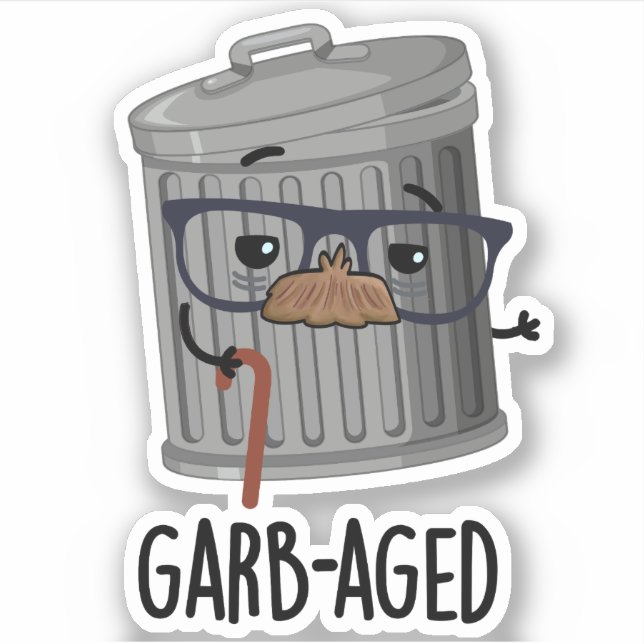 Garb-aged Funny Trash Can Pun Dark BG (Front)
