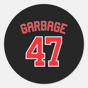 Garbage 47 For President Trump Classic Round Sticker
