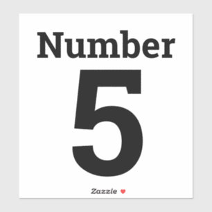 Garbage can or Wheelie Bin Number Single Digit