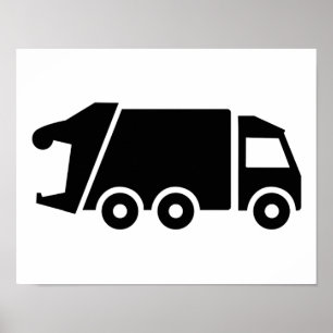 Garbage car truck poster