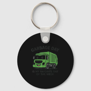 Garbage Day Is Favorite Traruck Kids Boys Toddlers Keychain