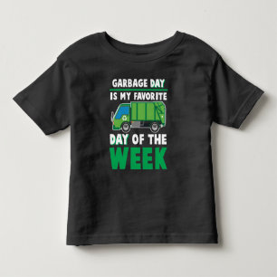Garbage Day Trash Truck Waste Disposal Dumpster Toddler T-shirt