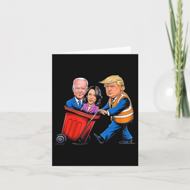 Garbage For Trump 2024 Funny Time To Take Out Garb Card (Front)