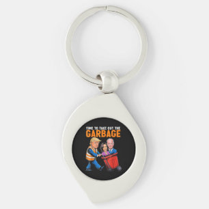 Garbage for Trump 2024 Funny Time to take out Garb Keychain