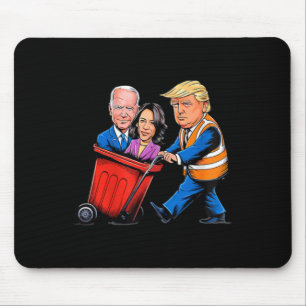 Garbage For Trump 2024 Funny Time To Take Out Garb Mouse Pad