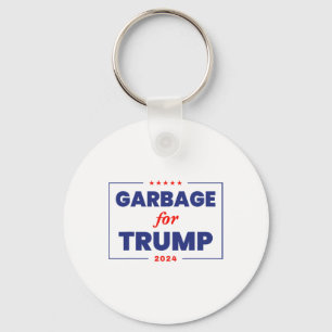 Garbage For Trump 2024 Funny Trump Supporter 1  Keychain