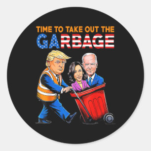 Garbage For Trump 2024 Shirt Time To Take Out Classic Round Sticker