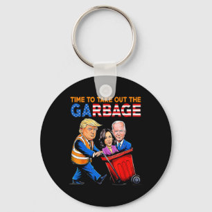 Garbage For Trump 2024 Shirt Time To Take Out Garb Keychain