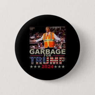 Garbage For Trump 2024 Tees - Trump Supporter Desi 2 Inch Round Button