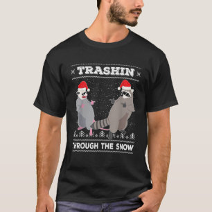 Garbage Gang Opossum Raccoon Ugly Christmas Sweate T-Shirt