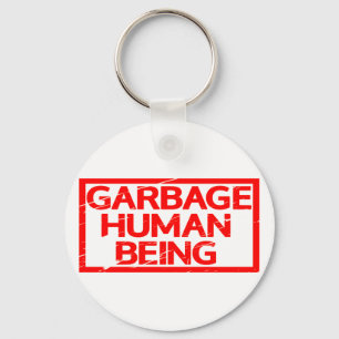 Garbage Human Being Stamp Keychain