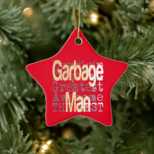 Garbage Man Extraordinaire Ceramic Ornament