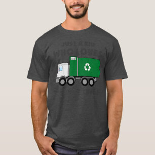 Garbage Smiling Truck Boy Love Recycling Day Dustc T-Shirt