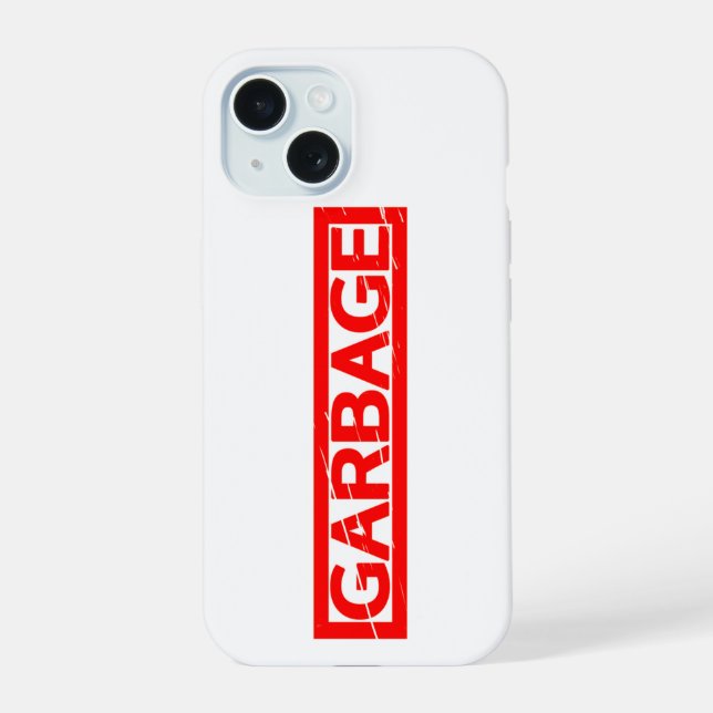 Garbage Stamp iPhone 15 Case (Back)