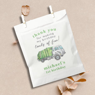 Garbage Trash Truck 1st Birthday Thank You Favour Bag