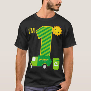 Garbage Truck 1st Birthday Party I'm 1 Birthday Bo T-Shirt