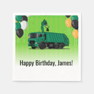 Garbage Truck Birthday Napkin
