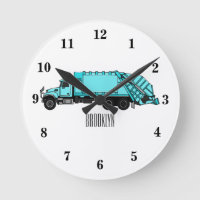 Garbage truck cartoon illustration