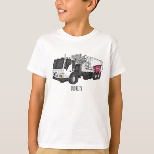 Garbage truck cartoon illustration T-Shirt