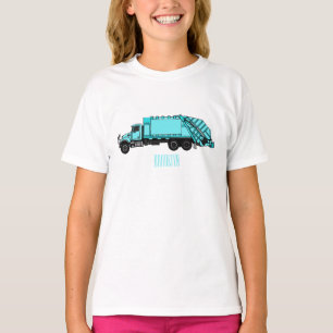 Garbage truck cartoon illustration T-Shirt
