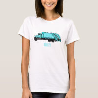 Garbage truck cartoon illustration