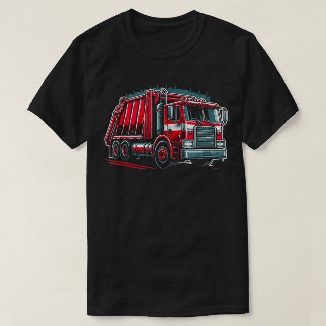 Garbage Truck Garbage Day Designs  20  T-Shirt (Design Front)