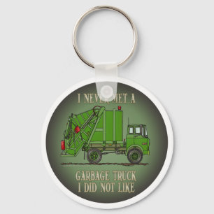 Garbage Truck Green Operator Quote Key Chain