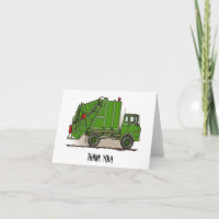 Garbage Truck Green