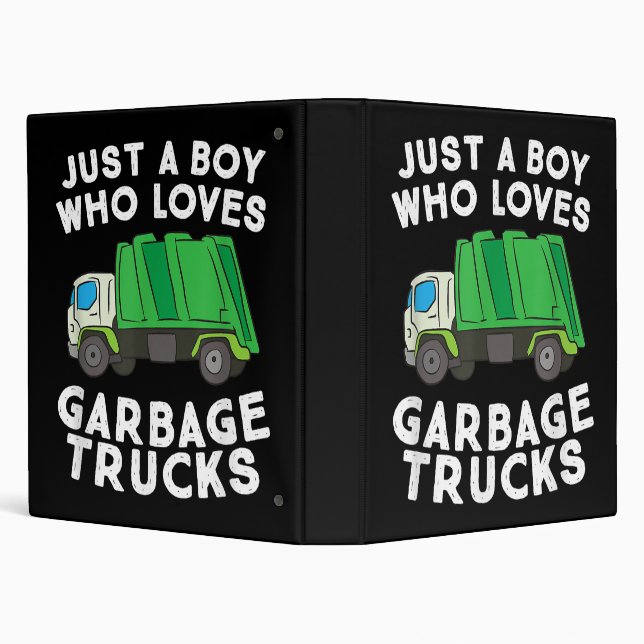 Garbage Truck Just A Boy Who Loves Garbage Trucks Binder (Background)