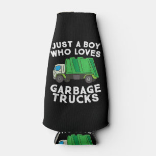 Garbage Truck Just A Boy Who Loves Garbage Trucks Bottle Cooler