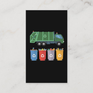 Garbage Truck Kids Trash Recycling Business Card