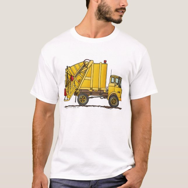 Garbage Truck Rear Loader Apparel T-Shirt (Front)