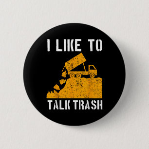 Garbage Truck Waste Recycle Trash Collector Earth 2 Inch Round Button