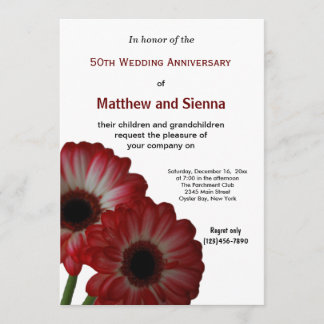 Garbera Anniversary Invitation